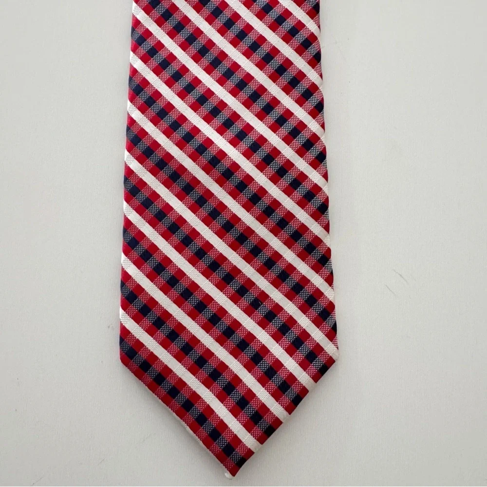Izod Red White Navy Stripe Tie